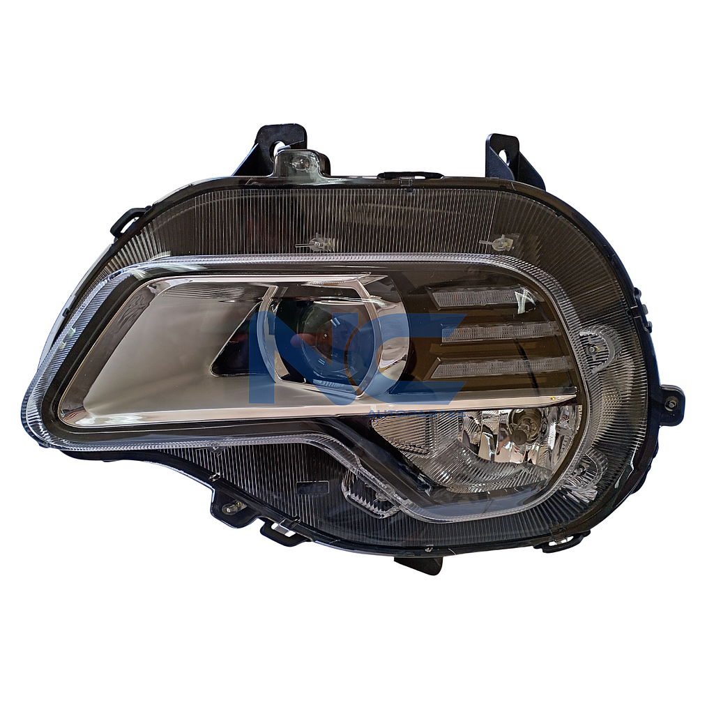 FARO DEL IZQ CROMADO C/LED